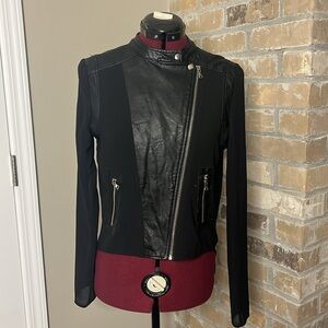 Faux Leather Light Jacket